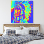 Toile Chef amérindien Pop Art (Insitu(Chambre))