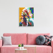 Toile Chef Apache peint par Mark Elsen (Insitu(Salon))