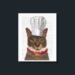Toile Chef de chats<br><div class="desc">Chef de chat par FabFunky. Un chat habillé d'un chef casquette. Son cou est orné de poissons. | 191382D</div>