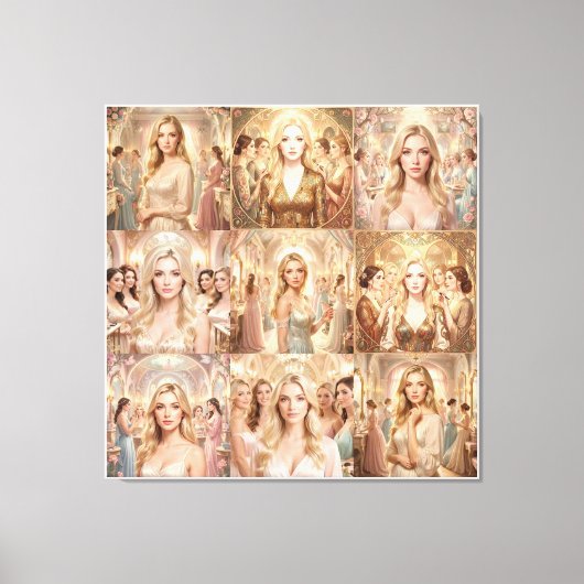Toile Chef-d'œuvre circulaire d'esthétique douce (Recto)