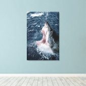 Toile Chef du grand requin blanc (Insitu (Plancher de Bois))