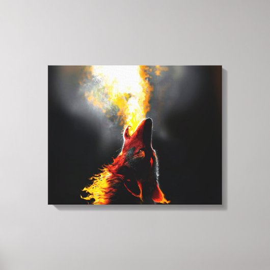 Toile Chef du loup-feu agressif (Recto)