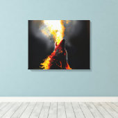 Toile Chef du loup-feu agressif (Insitu (Plancher de Bois))