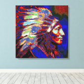 Toile Chef indien américain (Insitu (Plancher de Bois))