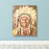 Toile Chef indien Sitting Bull (Insitu (Plancher de Bois))