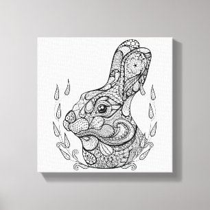 Toile Chef inspiré de lapin en guirlande 6