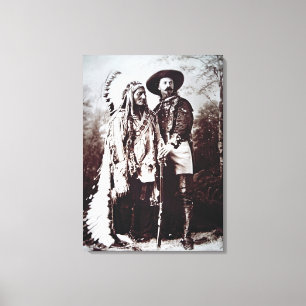 Toile Chef Sitting Bull (1831-1890) en tournée avec Buff