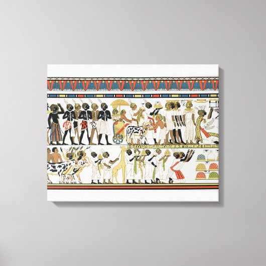 Toile Chefs nubiens apportant des cadeaux (Recto)