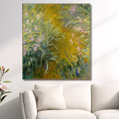 Toile Chemin à travers les Irises, Monet