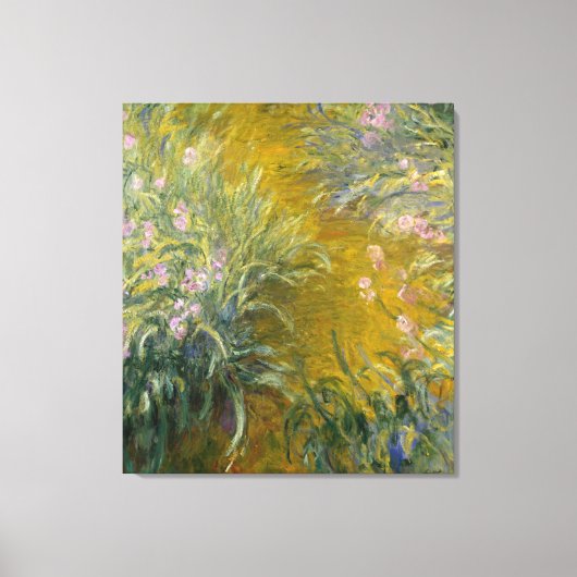 Toile Chemin à travers les Irises, Monet (Recto)