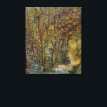 Toile Chemin dans les Bois par Vincent van Gogh<br><div class="desc">Path in the Woods de Vincent van Gogh est une peinture vintage de paysage de posts impressionnismes d'art. Promenez-vous dans la nature sur un sentier dans la forêt avec des arbres le long du sentier pendant la saison d'automne. À propos de l'artiste : Vincent Willem van Gogh (1853-1890) fut l'un...</div>