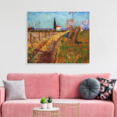 Toile Chemin dans un champ, saules de Vincent van Gogh (Insitu(Salon))