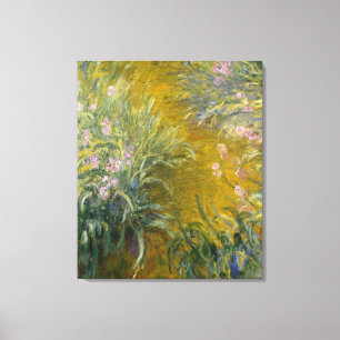 Toile Chemin de Claude Monet   à travers les iris