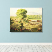 Toile Chemin de fer dans la vallée du Mexique, 1869 (Insitu (Plancher de Bois))