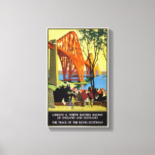 Toile Chemin de fer de poster vintage de l'Angleterre et