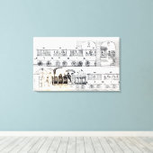 Toile Chemin de fer indien (Insitu (Plancher de Bois))