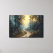 Toile Chemin de forêt mystique à l'aube (Recto)