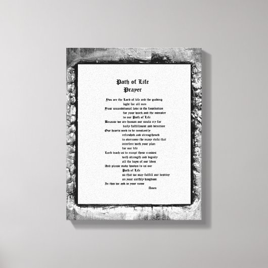 Toile Chemin de la vie Prière (Recto)