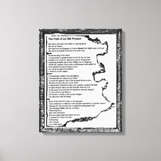 Toile Chemin de la vieille femme (Recto)