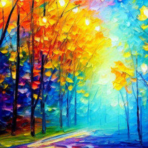 Toile Chemin éclairé