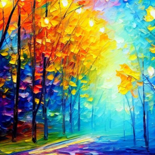 Toile Chemin éclairé