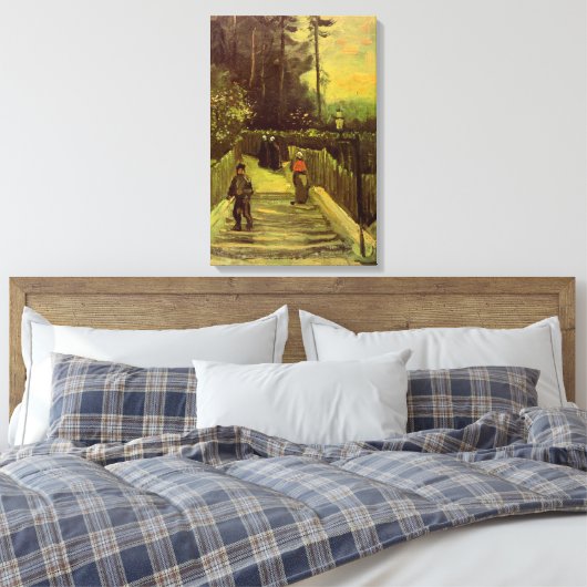 Toile Chemin en pente à Montmartre par Vincent van Gogh (Insitu(Chambre))