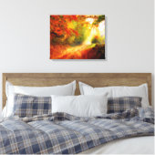 Toile Chemin forestier d'automne Reds et or de l'aquarel (Insitu(Chambre))