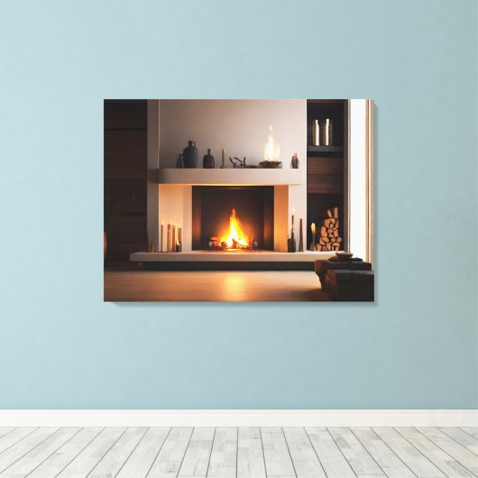 Toile Cheminée à la maison (Insitu (Plancher de Bois))