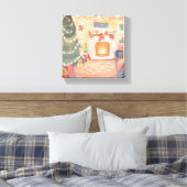 Toile Cheminée de Noël à l'aquarelle (Insitu(Chambre))