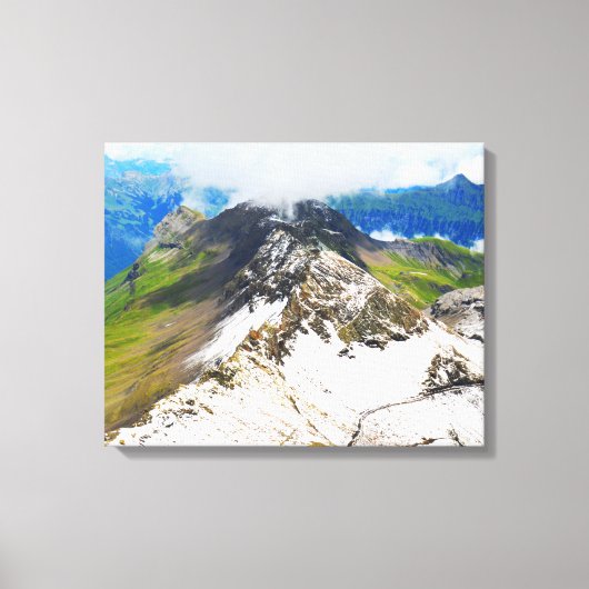 Toile Chemins dans les Alpes suisses (Recto)
