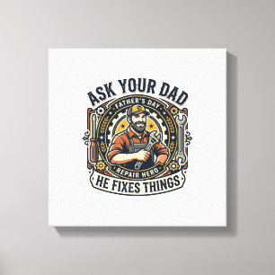 Toile Chemise de réparation de papa de jour de père Dema