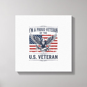 Toile Chemise de vétéran patriotique aigle gravure vinta