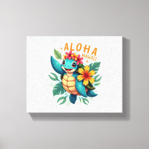 Toile Chemise hawaïenne Aloha Hawaï Tortue de mer Fille