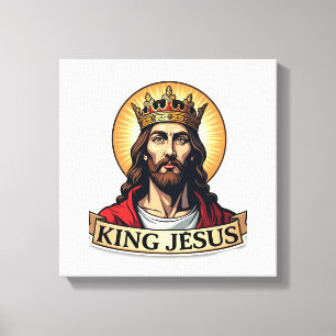 Toile Chemise King Jesus Banner Gravure Vintage 2