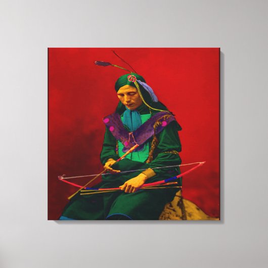 Toile Cherokee Native American Pop Art (Recto)