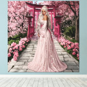 Toile Cherry Blossom Maiden Wall Art (Insitu (Plancher de Bois))