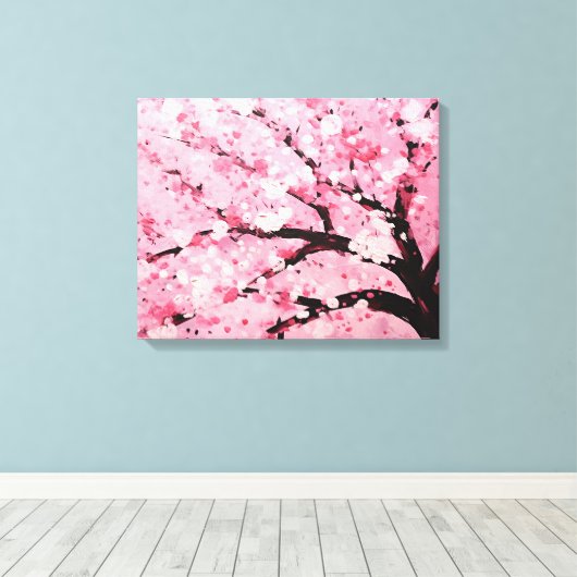 Toile Cherry Blossom Splendor Art Japonais (Insitu (Plancher de Bois))