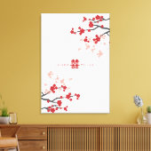 Toile Cherry Blossoms & Double Bonheur Mariage chinois (Insitu(Salon))