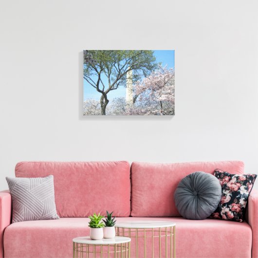 Toile Cherry Blossoms et le monument de Washington à DC (Insitu(Salon))