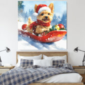 Toile Chesapeake Bay Terrier Dog dans Sledge Noël (Insitu(Chambre))