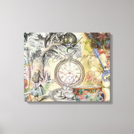 Toile Cheshire Chat Alice Wonderland Classic (Recto)