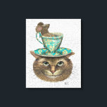 Toile Cheshire Chat avec Coupe sur la tête<br><div class="desc">Animaux et nature</div>