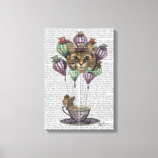 Toile Cheshire Chat Hot Air Balloon (Recto)