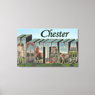 Toile Chester, Montana - grandes scènes de lettre