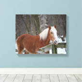 Toile Cheval à baguette dans la neige (Insitu (Plancher de Bois))