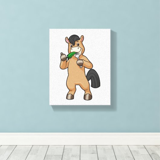 Toile Cheval à Mating Vegan (Insitu (Plancher de Bois))