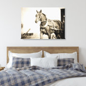 Toile Cheval Amish et Buggy à Sepia (Insitu(Chambre))