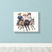Toile Cheval antique poney enfants art (Insitu (Plancher de Bois))