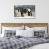 Toile Cheval Appaloosa dans la neige (Insitu(Chambre))