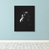 Toile Cheval arabe classique noir (option plus petite) (Insitu (Plancher de Bois))